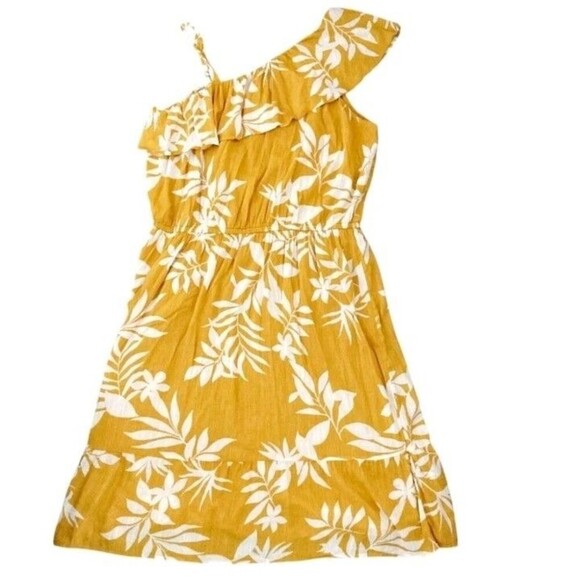 Old Navy Dress Lot of 2 size 3X White Yellow Floral Boho One Shoulder Vacation - Picture 7 of 16